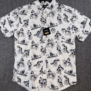 NEW W/Tag RSVLTS Men's Limited Disney 100 Steamboat Mickey Kunuflex Shirt  Large